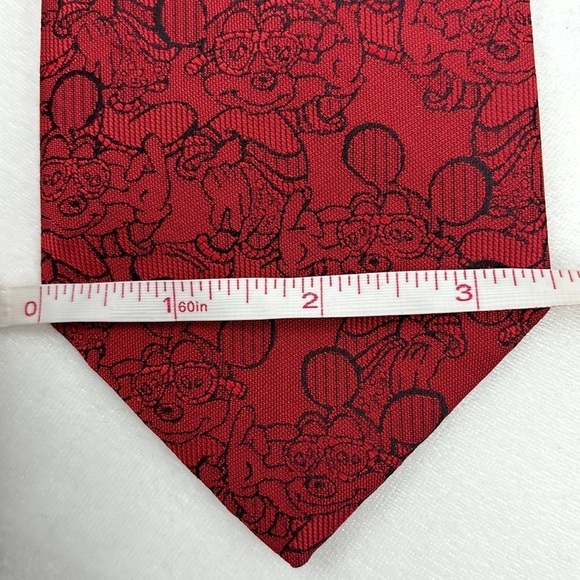 Vintage Disney Mickey Mouse Wearing Sunglasses Necktie Red & Black - Picture 6 of 6